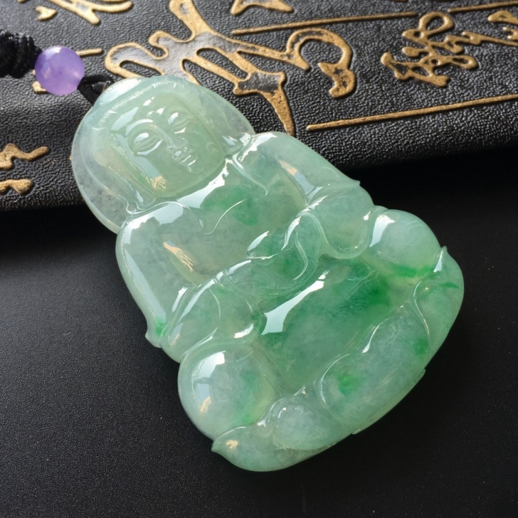 (超值推荐)冰种飘翠观音挂件