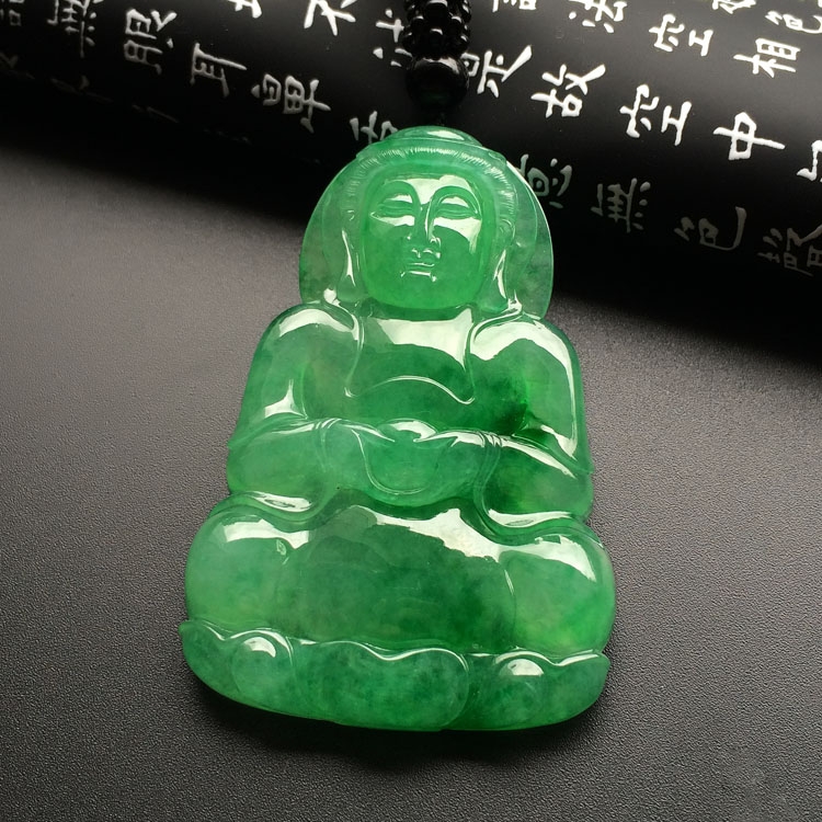 (超值推荐)冰种阳绿观音挂件