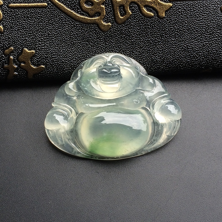 (超值推荐)冰种飘花玉佛挂件
