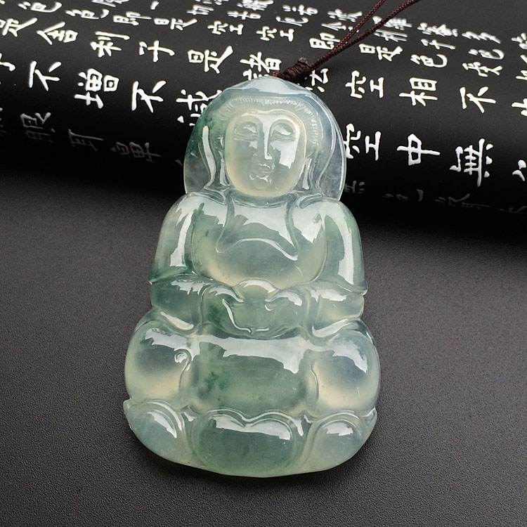 （超值推荐）冰种飘花观音挂件