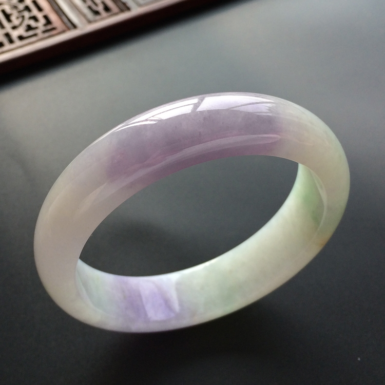 (超值推荐)糯冰种紫罗兰手镯(56.8mm)