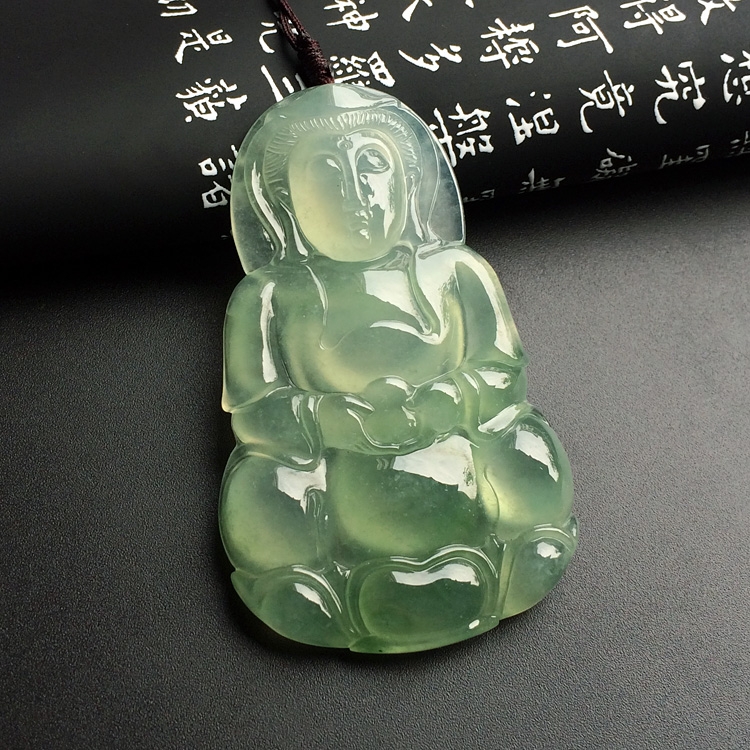 冰种晴水观音挂件