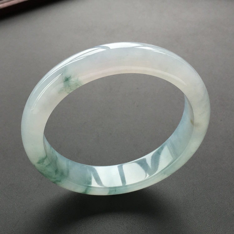 (超值推荐)冰种飘花手镯(54.5mm)