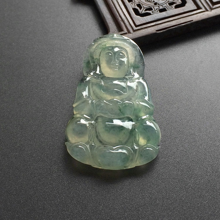 （超值推荐）冰种飘花观音挂件