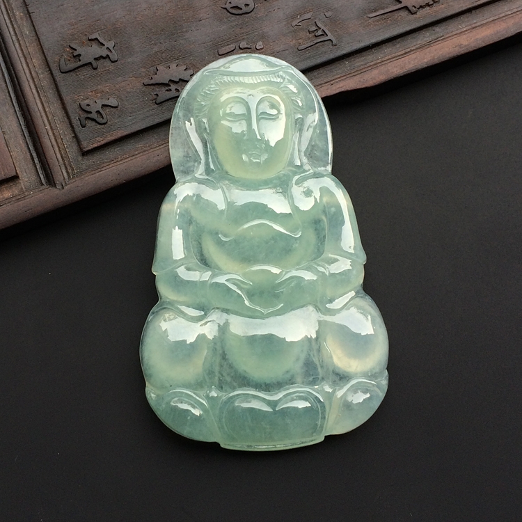 冰种晴水观音挂件