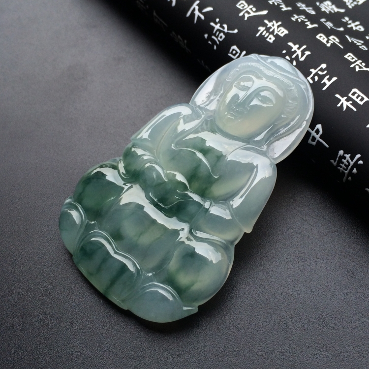 （超值推荐）冰种飘花观音挂件