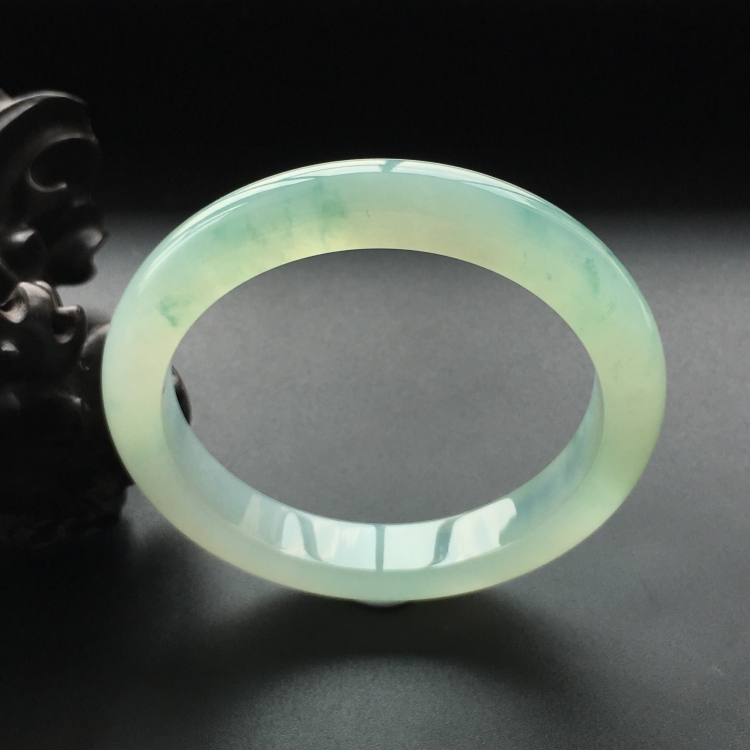 (超值推荐)冰种飘花手镯(54.5mm)