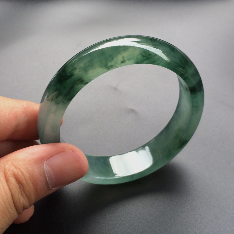 (超值推荐)冰种飘花手镯(57.3mm)