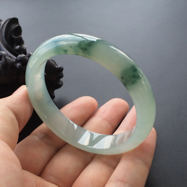 (超值推荐)冰种飘花手镯(57.5mm)