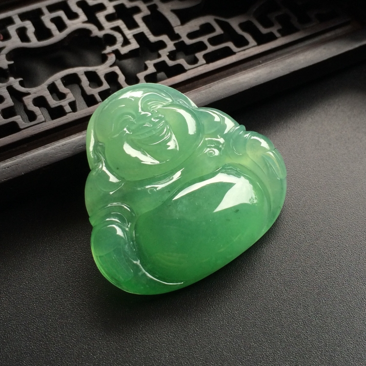 （超值推荐）冰种绿晴水玉佛挂件