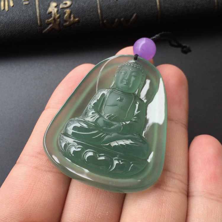 (超值推荐)冰玻种晴水释迦牟尼挂件