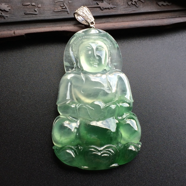（超值推荐）冰种飘花观音挂件