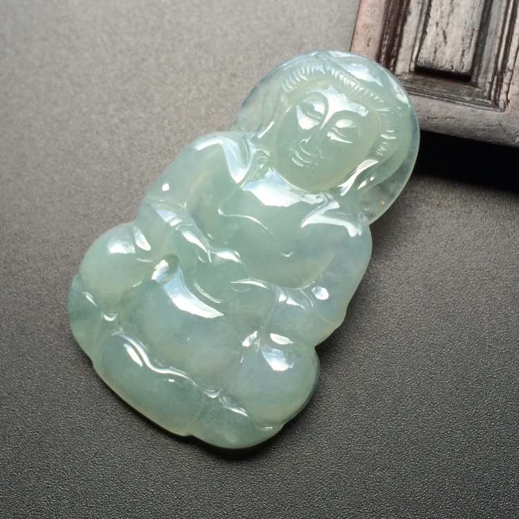 （超值推荐）糯冰种晴水观音挂件