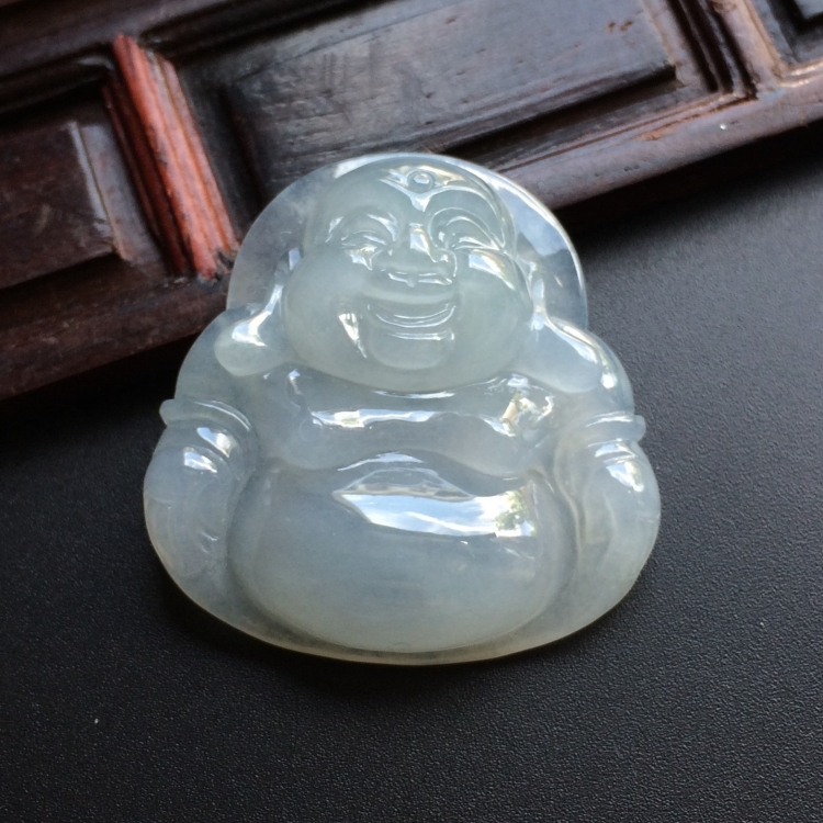 糯冰种晴水玉佛挂件