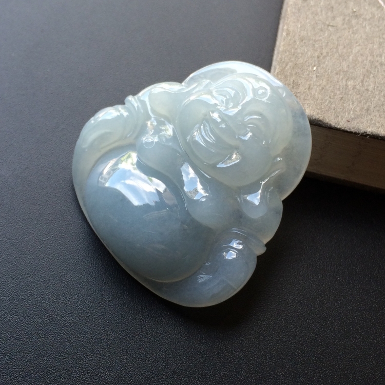 糯冰种晴水玉佛挂件
