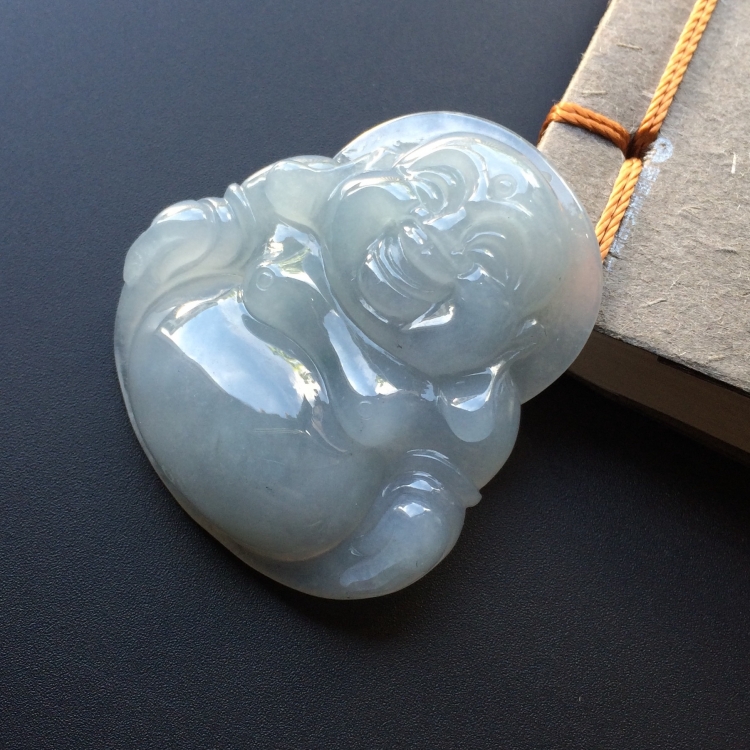 糯冰种晴水玉佛挂件