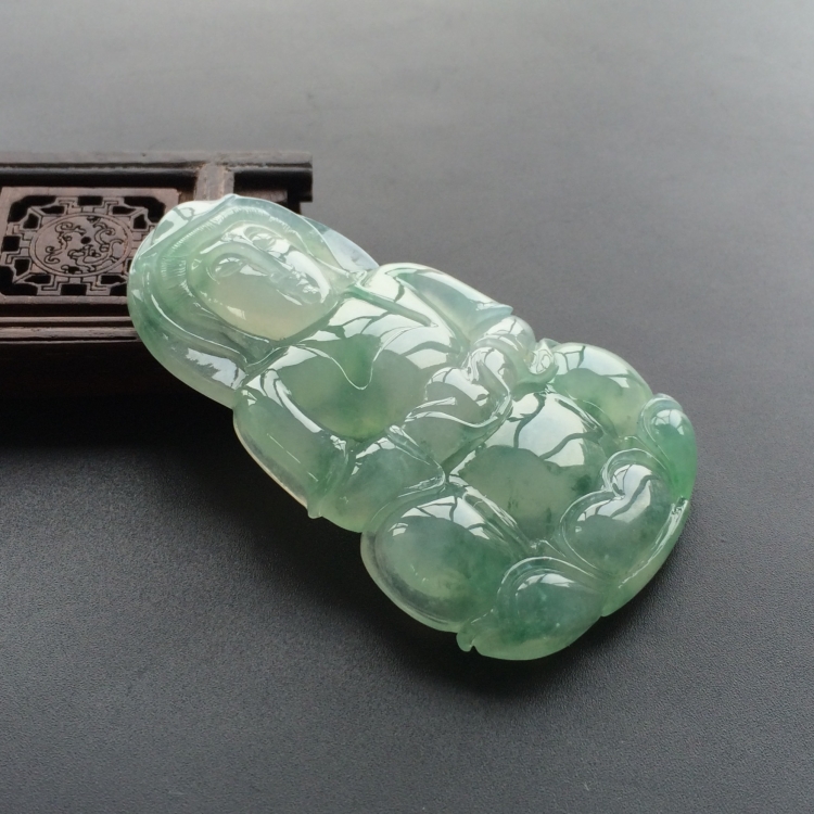 (超值推荐)冰种飘花观音挂件