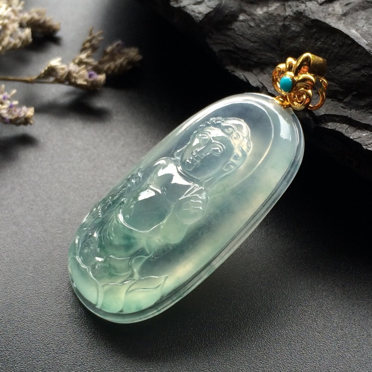 （超值推荐）冰种飘花宝宝佛挂件