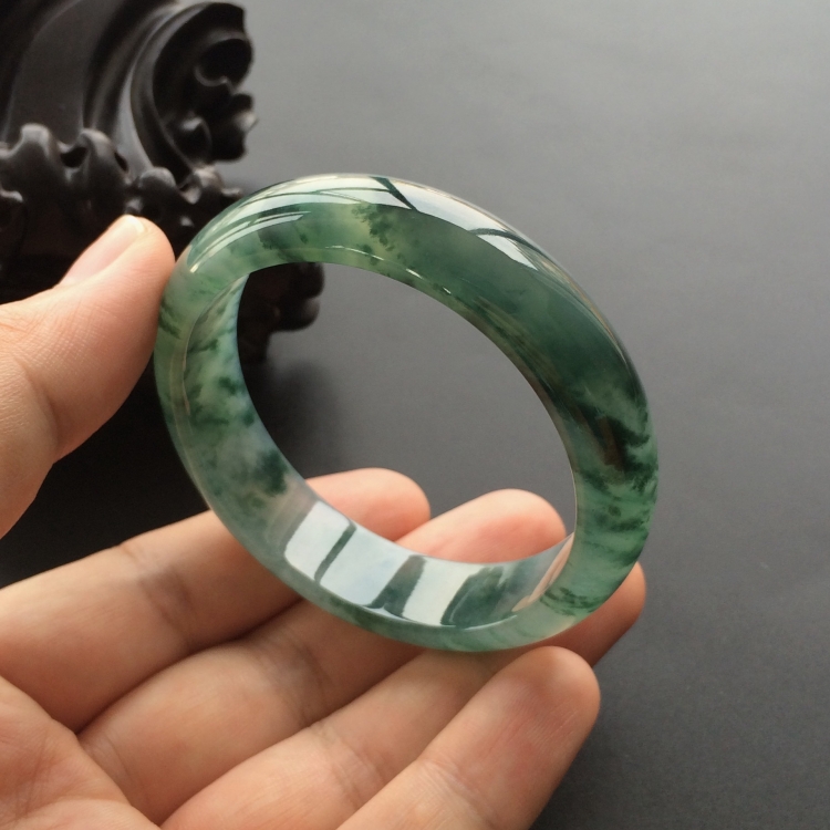 (超值推荐)冰种飘花手镯(55.2mm)