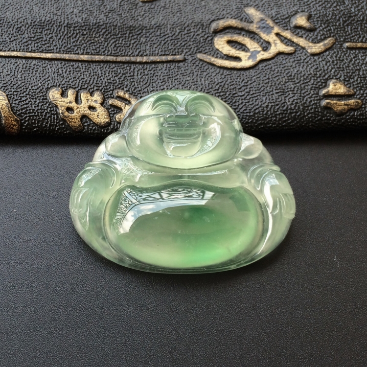 (超值推荐)冰种飘翠玉佛挂件