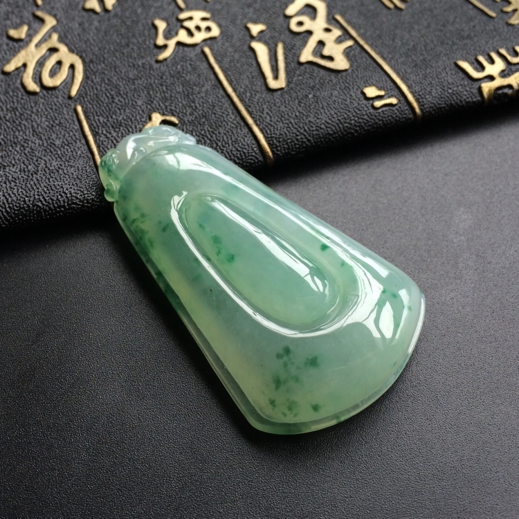 (超值推荐)冰种飘花福在眼前挂件