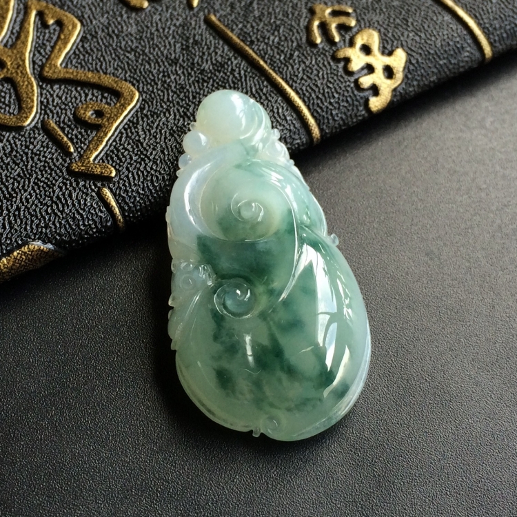 (超值推荐)糯冰种飘花如意挂件