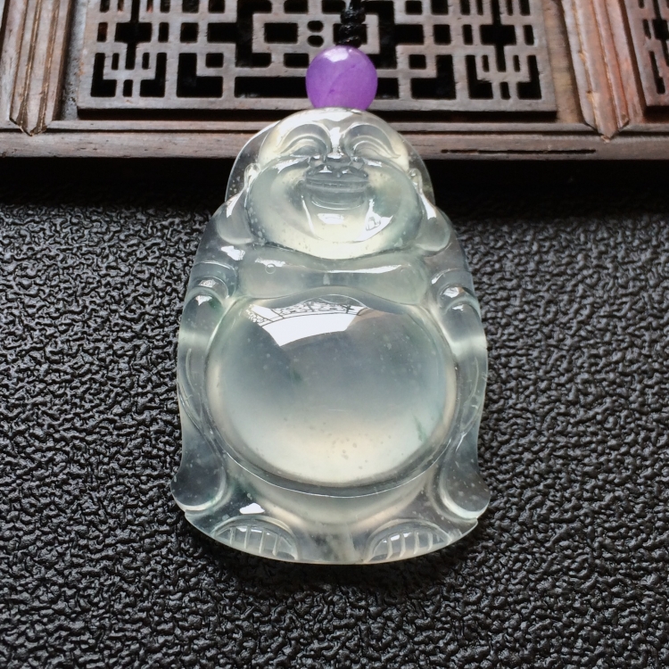 (超值推荐)冰种飘花站佛挂件