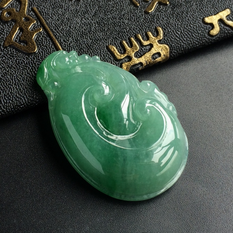 (超值推荐)糯冰种晴水飘花如意挂件