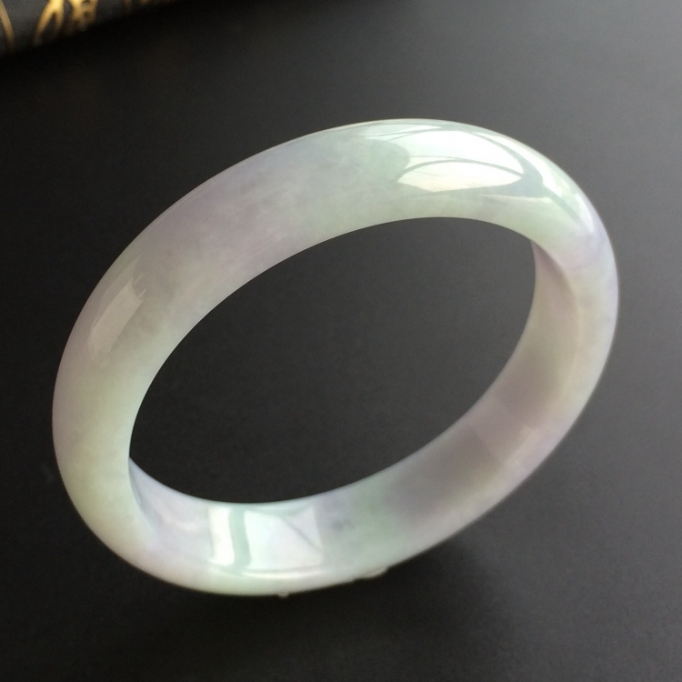 (超值推荐)糯冰种淡紫罗兰手镯(56.7mm)