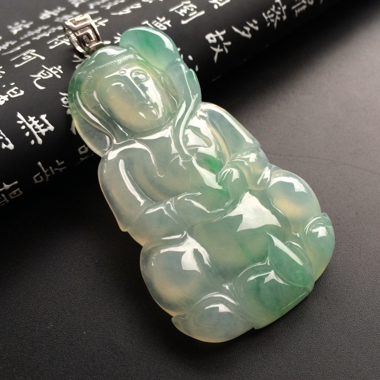 （超值推荐）冰种略飘翠观音挂件
