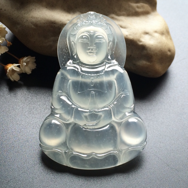 (超值推荐)冰种淡晴水观音挂件