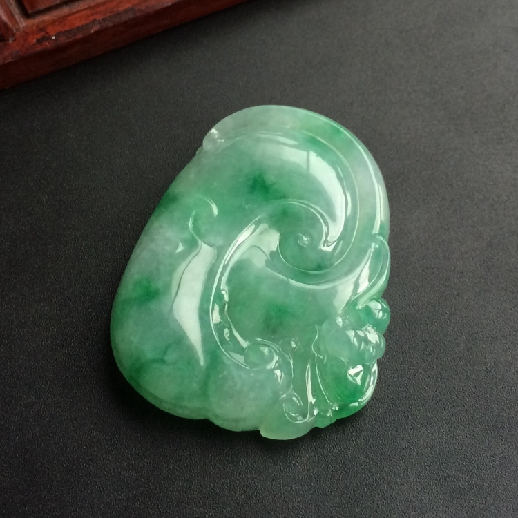 (超值推荐)糯冰种飘花如意挂件