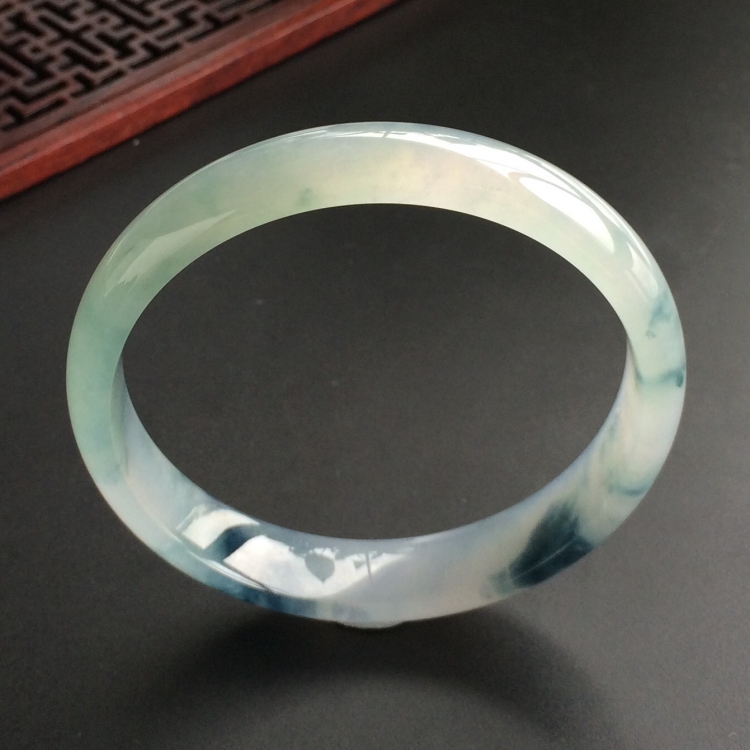 (超值推荐)冰种飘花手镯(57.4mm)