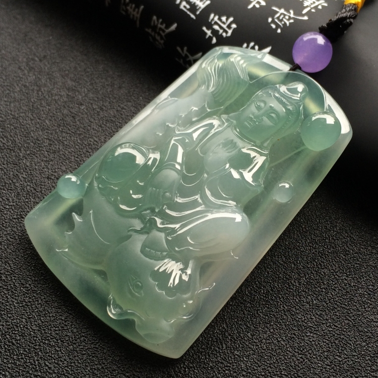 （超值推荐）冰种晴水鱼篮观音挂件
