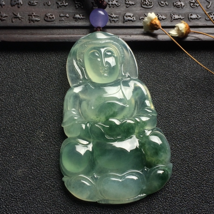 （超值推荐）冰种飘花观音挂件