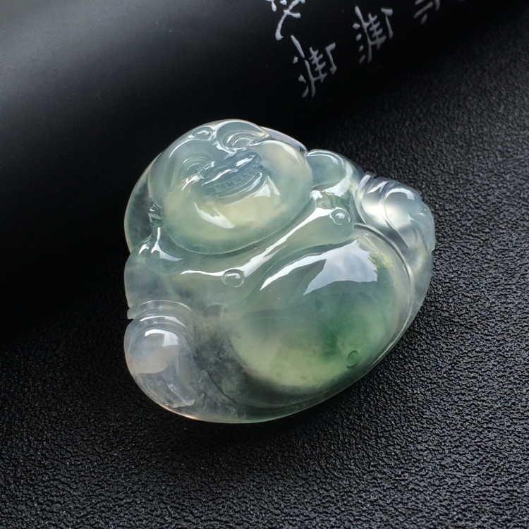 （超值推荐）冰种飘花玉佛挂件