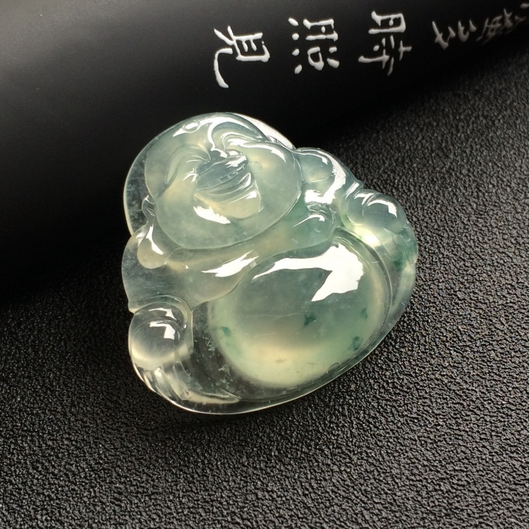 （超值推荐）冰种飘花玉佛挂件