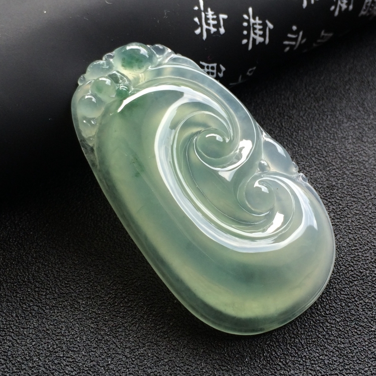 （超值推荐）冰种飘花如意挂件