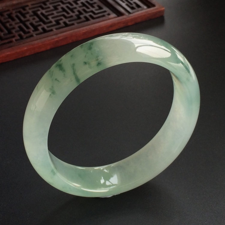 (超值推荐)冰种飘花手镯(57.4mm)