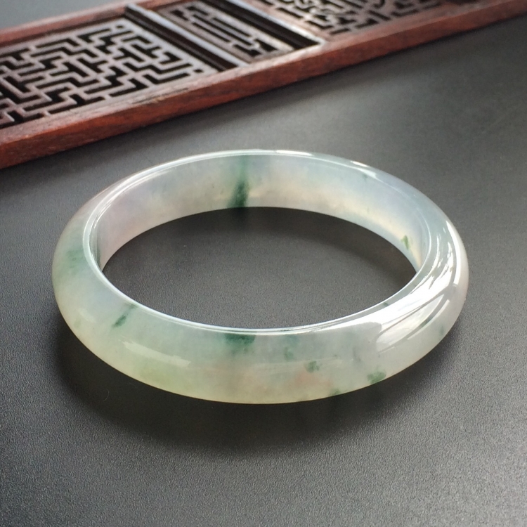 (超值推荐)冰种飘花手镯(54.1mm)