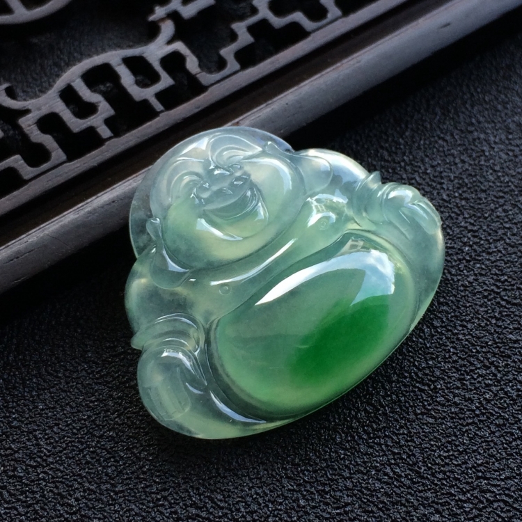 （超值推荐）冰种飘翠玉佛挂件