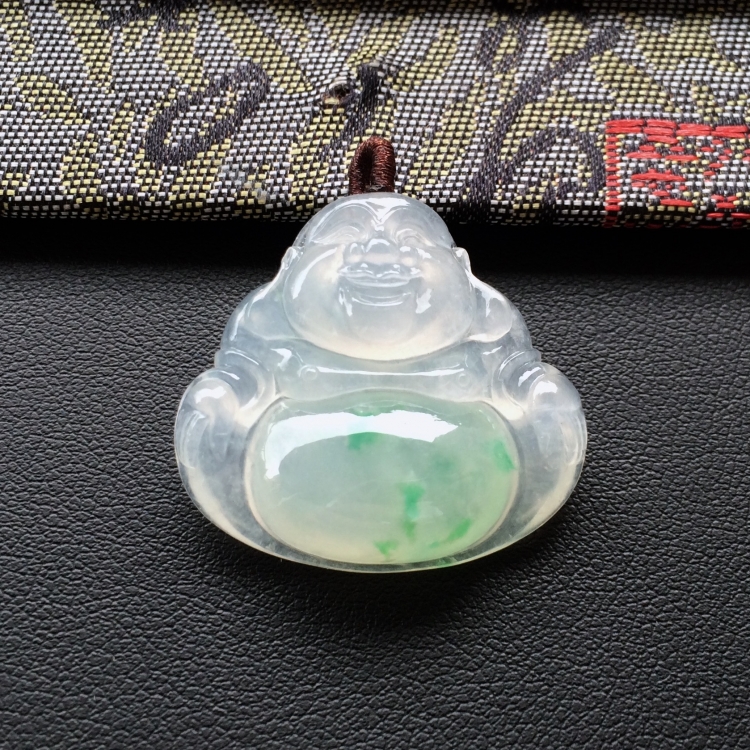 (超值推荐)冰种飘翠玉佛挂件