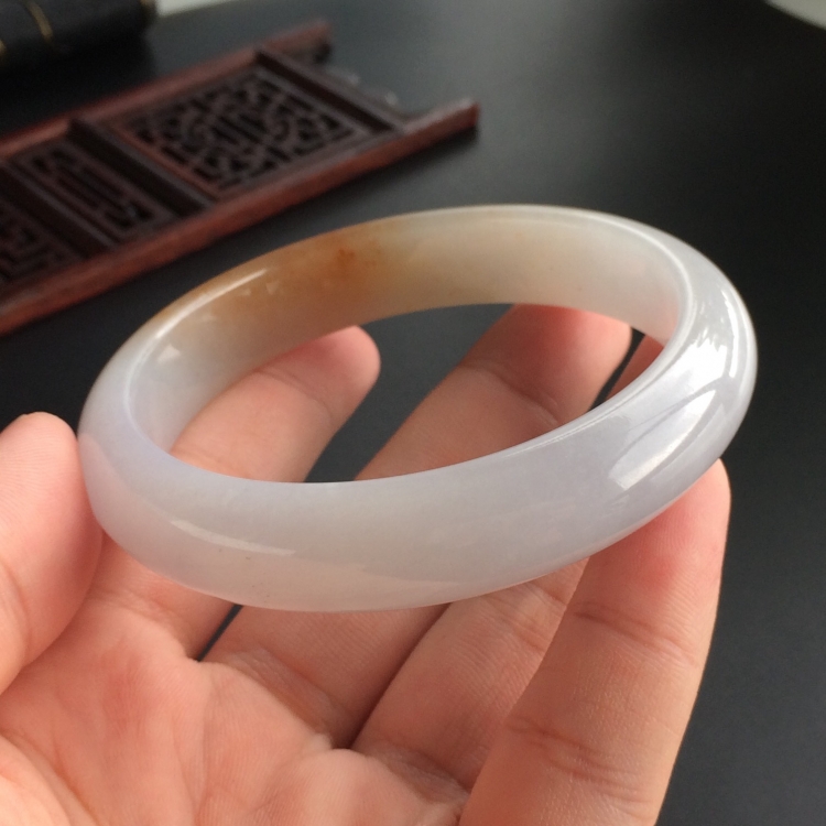 (超值推荐)糯冰种红黄翡手镯(59.2mm)