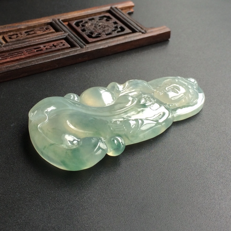 (超值推荐)冰种飘花观音挂件