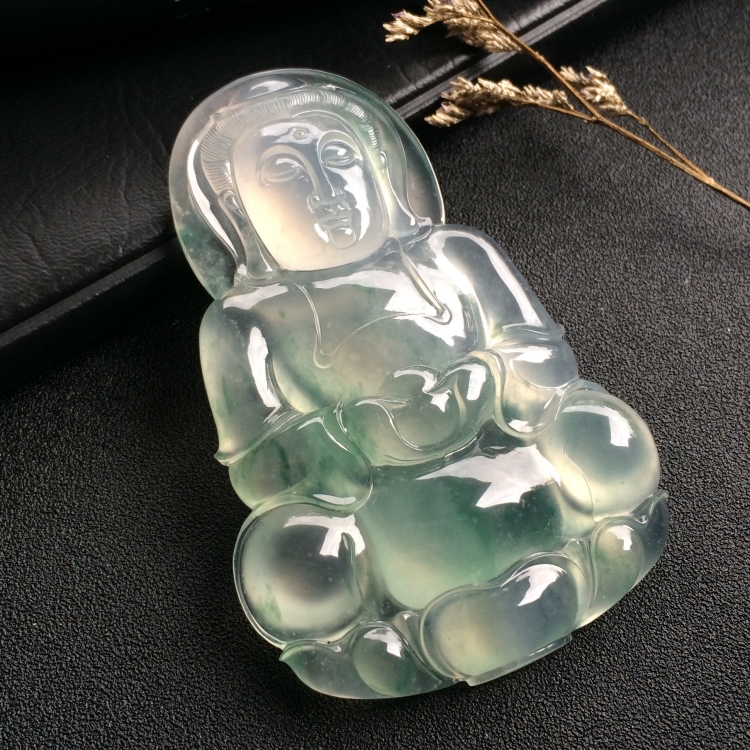 （超值推荐）冰种飘花观音挂件