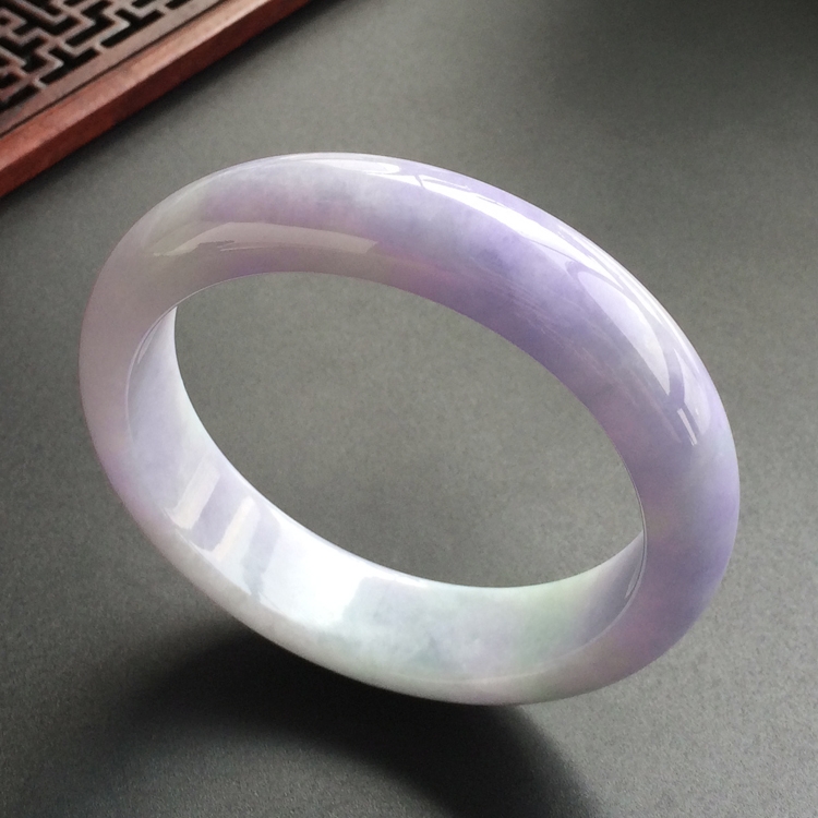 (超值推荐)糯冰种紫罗兰手镯(55.3mm)