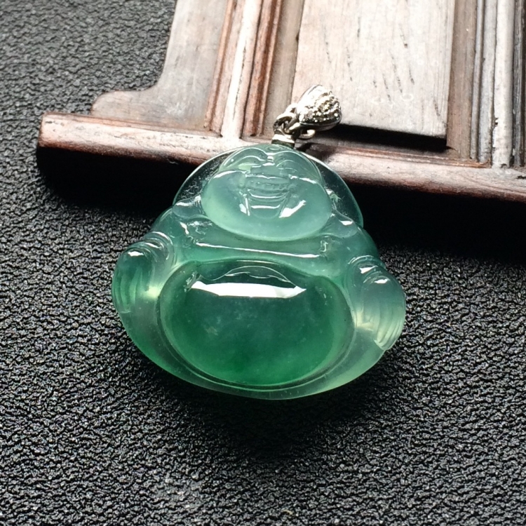 （超值推荐）冰种蓝晴水玉佛挂件