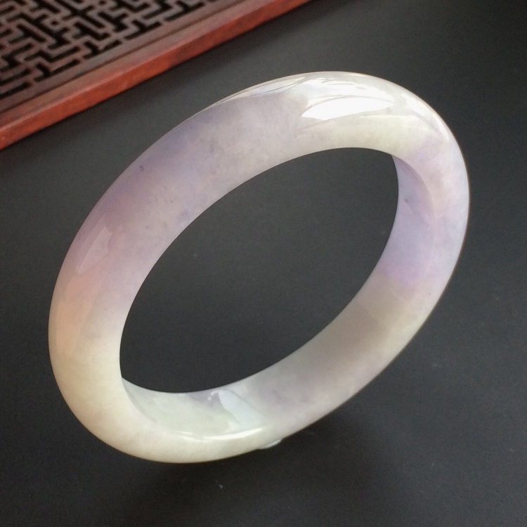 (超值推荐)糯冰种紫罗兰手镯(56.4mm)