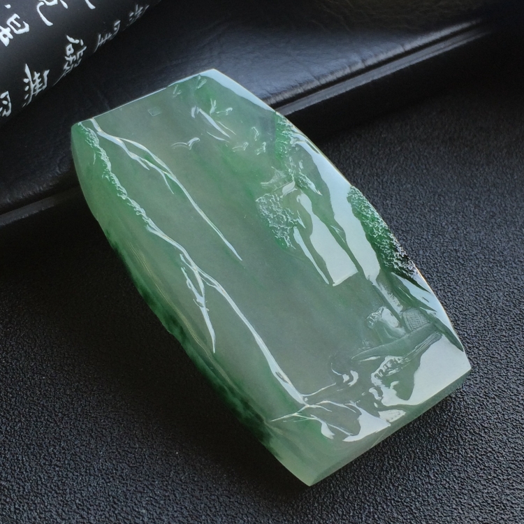（超值推荐）冰种飘花山水挂件