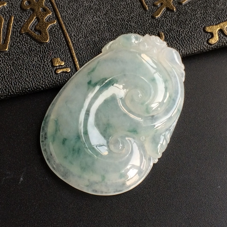 (超值推荐)糯冰种飘花如意挂件
